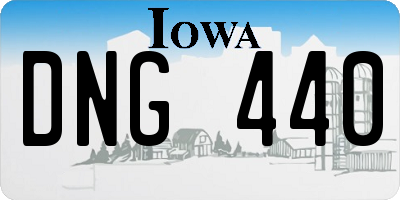 IA license plate DNG440
