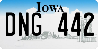 IA license plate DNG442