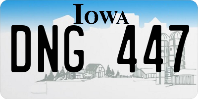 IA license plate DNG447