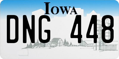 IA license plate DNG448