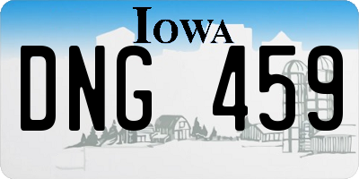 IA license plate DNG459