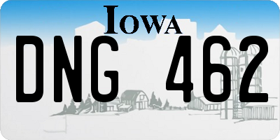 IA license plate DNG462