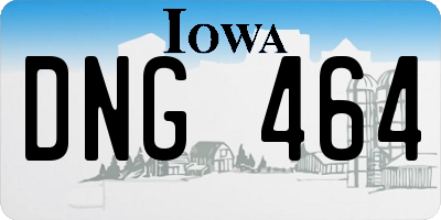 IA license plate DNG464
