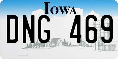 IA license plate DNG469