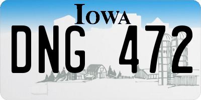 IA license plate DNG472