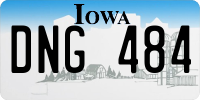 IA license plate DNG484