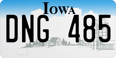IA license plate DNG485