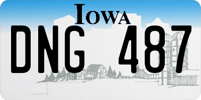 IA license plate DNG487