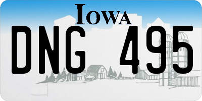 IA license plate DNG495