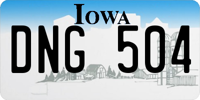 IA license plate DNG504