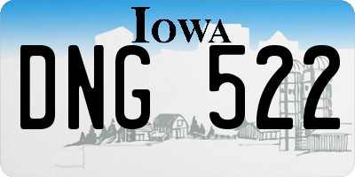 IA license plate DNG522