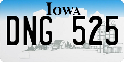 IA license plate DNG525