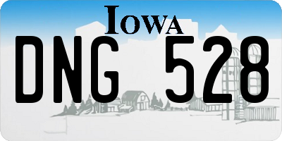 IA license plate DNG528