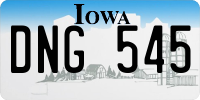 IA license plate DNG545