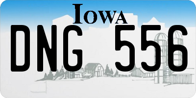 IA license plate DNG556