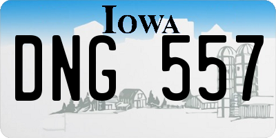 IA license plate DNG557