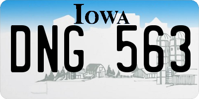 IA license plate DNG563