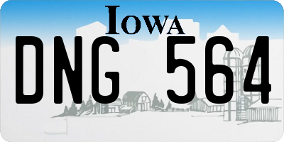 IA license plate DNG564