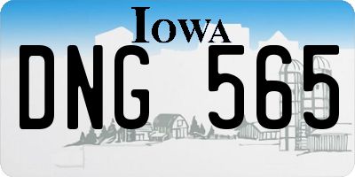 IA license plate DNG565