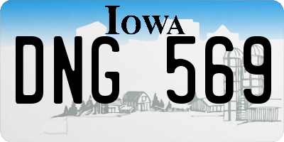 IA license plate DNG569