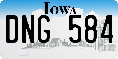 IA license plate DNG584
