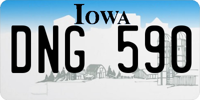 IA license plate DNG590