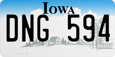 IA license plate DNG594