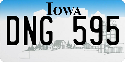 IA license plate DNG595