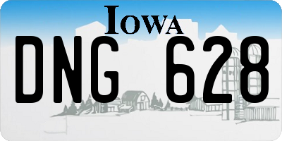 IA license plate DNG628