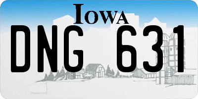 IA license plate DNG631