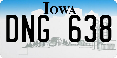 IA license plate DNG638