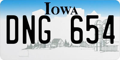 IA license plate DNG654