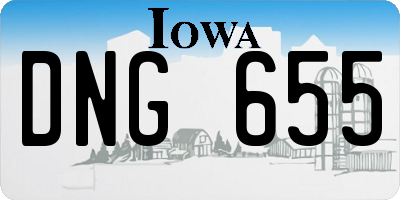IA license plate DNG655