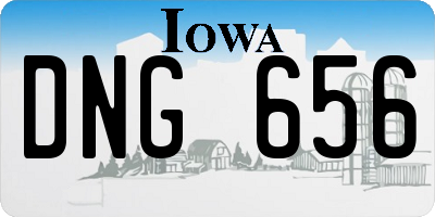 IA license plate DNG656