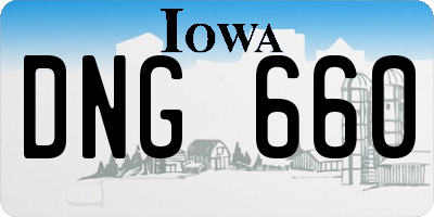 IA license plate DNG660