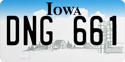 IA license plate DNG661