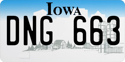 IA license plate DNG663