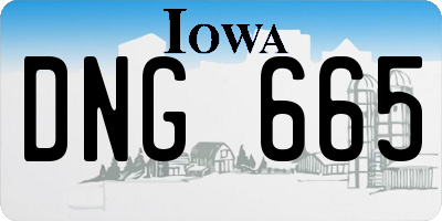 IA license plate DNG665