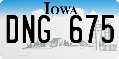 IA license plate DNG675