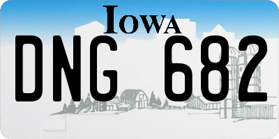 IA license plate DNG682