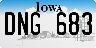 IA license plate DNG683