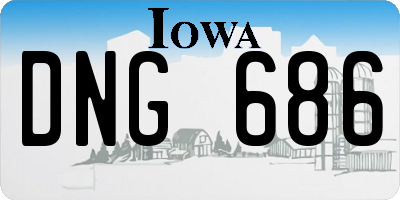 IA license plate DNG686
