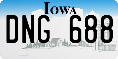IA license plate DNG688