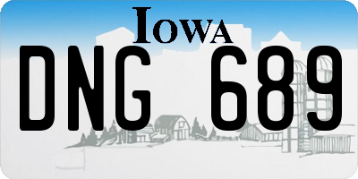 IA license plate DNG689