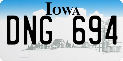 IA license plate DNG694