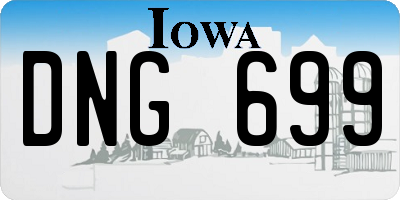IA license plate DNG699