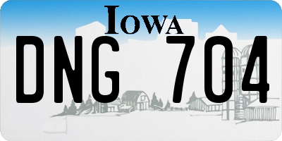 IA license plate DNG704