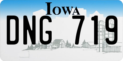 IA license plate DNG719