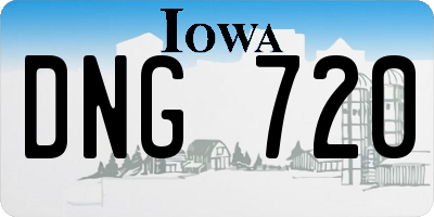 IA license plate DNG720