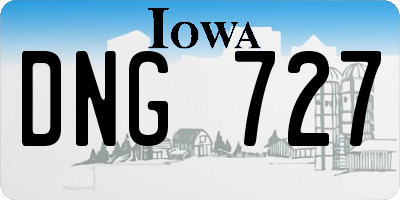 IA license plate DNG727
